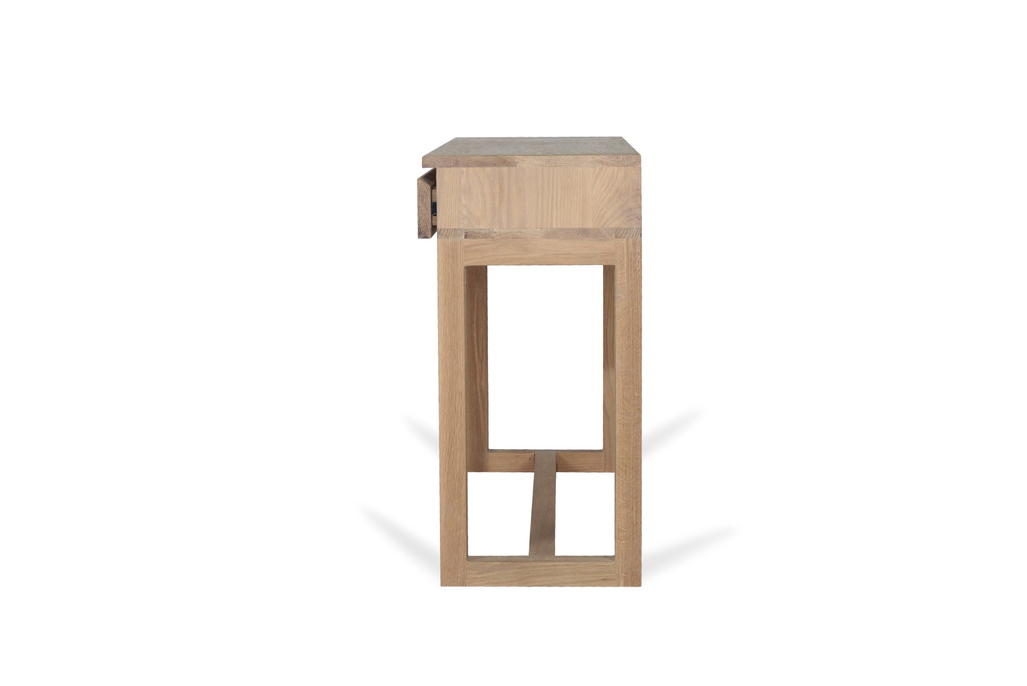 Smooth raw finish, Console Table made from American Oak, Magnolia Lane quality coastal furniture 2