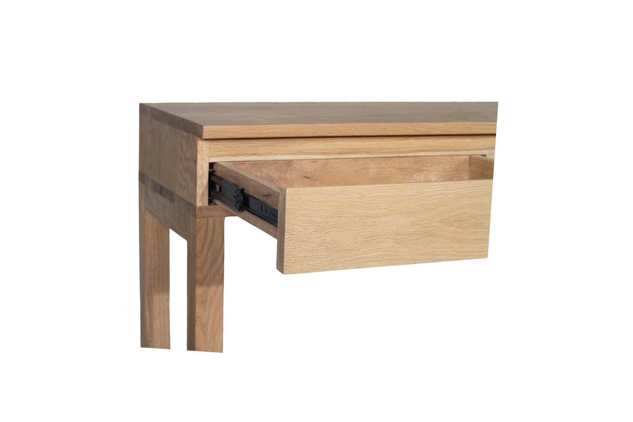 Smooth raw finish, Console Table made from American Oak, Magnolia Lane quality coastal furniture 5