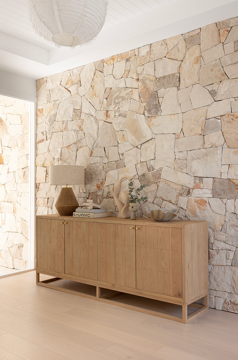 Vaucluse American Oak four door sideboard, Magnolia Lane modern coastal interior