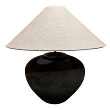 Load image into Gallery viewer, The Villa Table Lamp featuring an organic, rustic design with a natural shade and sculptural base, adding elegance to any space.