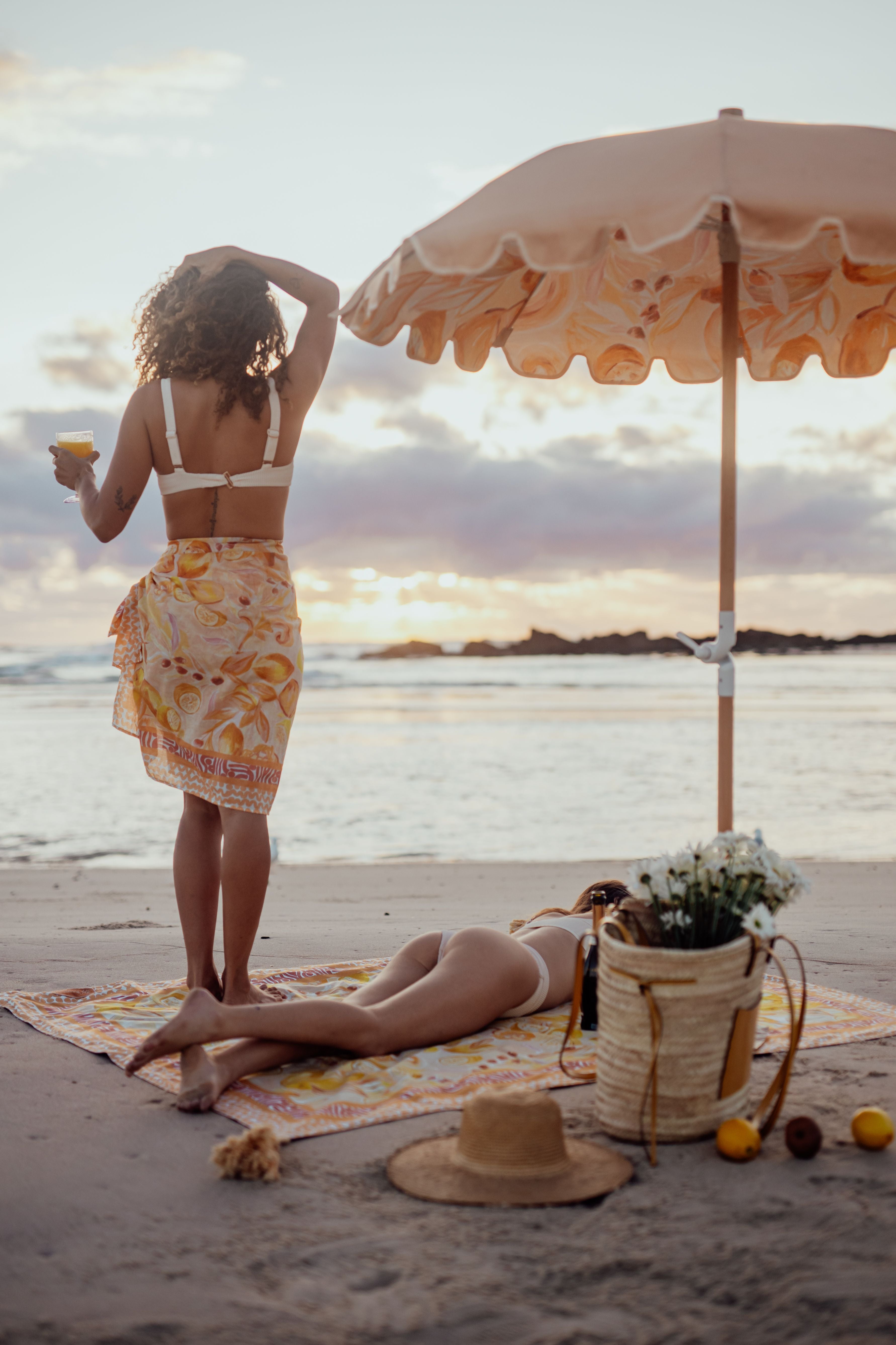 Wandering Folk Le Lemon Nectar Sarong, Magnolia Lane beach days
