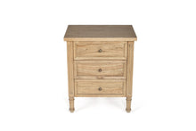 Load image into Gallery viewer, Whitsunday 3 drawer bedside table in weathered oak, Magnolia Lane coastal style bedroom furniture 6