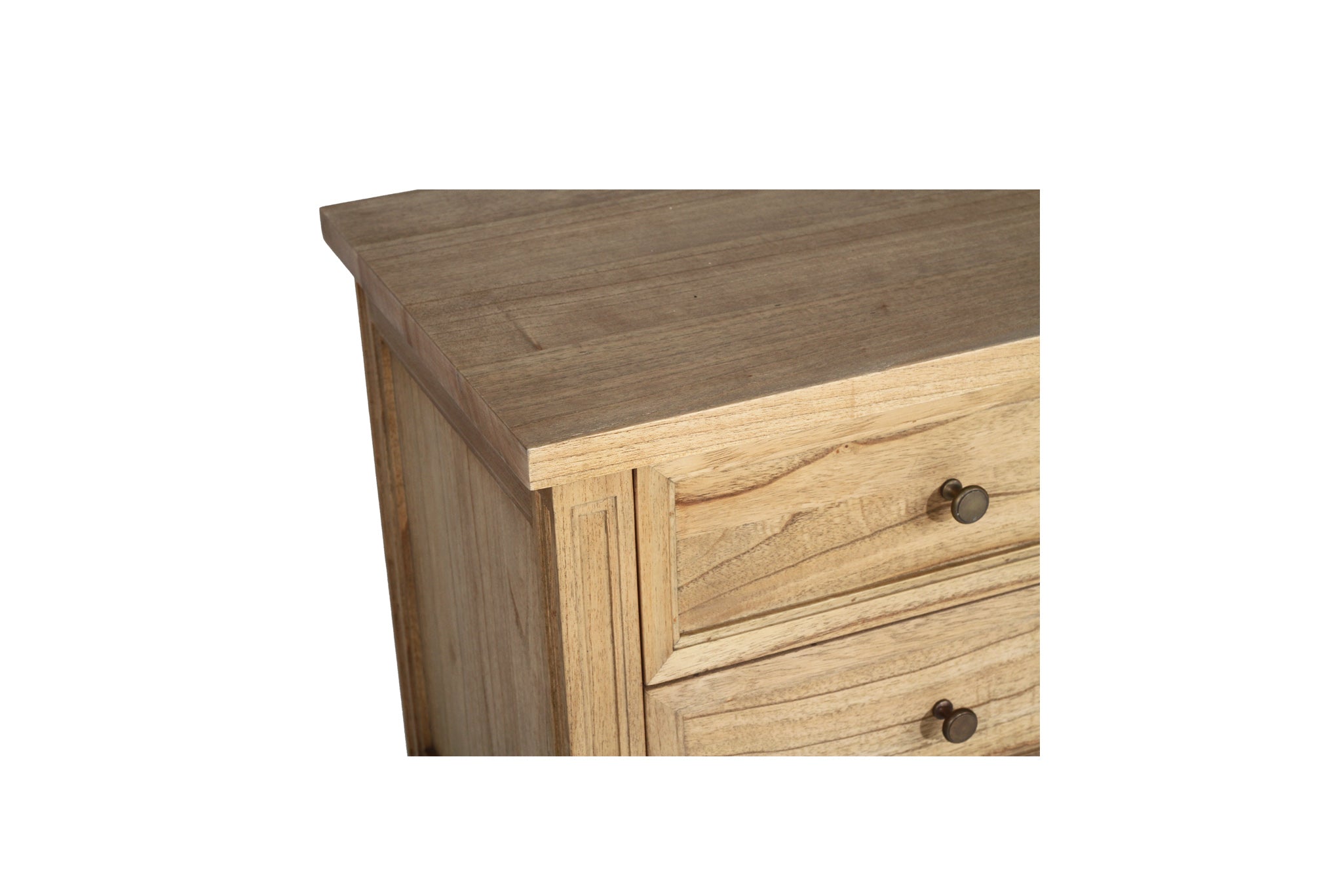 Whitsunday 3 drawer bedside table in weathered oak, Magnolia Lane coastal style bedroom furniture 11