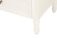 Load image into Gallery viewer, Whitsunday 3 Drawer Bedside Table in white gloss finish with fluted legs, coastal bedroom furniture delivered fully assembled. Leg detail.