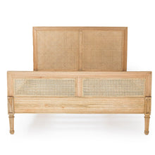 Load image into Gallery viewer, Whitsunday teak and rattan bed in modern coastal Hamptons style, Magnolia Lane