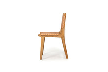 Load image into Gallery viewer, Woven leather dining chair in natural, Magnolia Lane 3