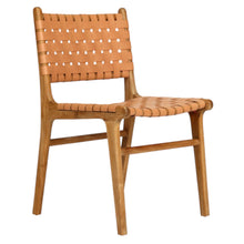 Load image into Gallery viewer, Woven leather dining chair in natural, Magnolia Lane
