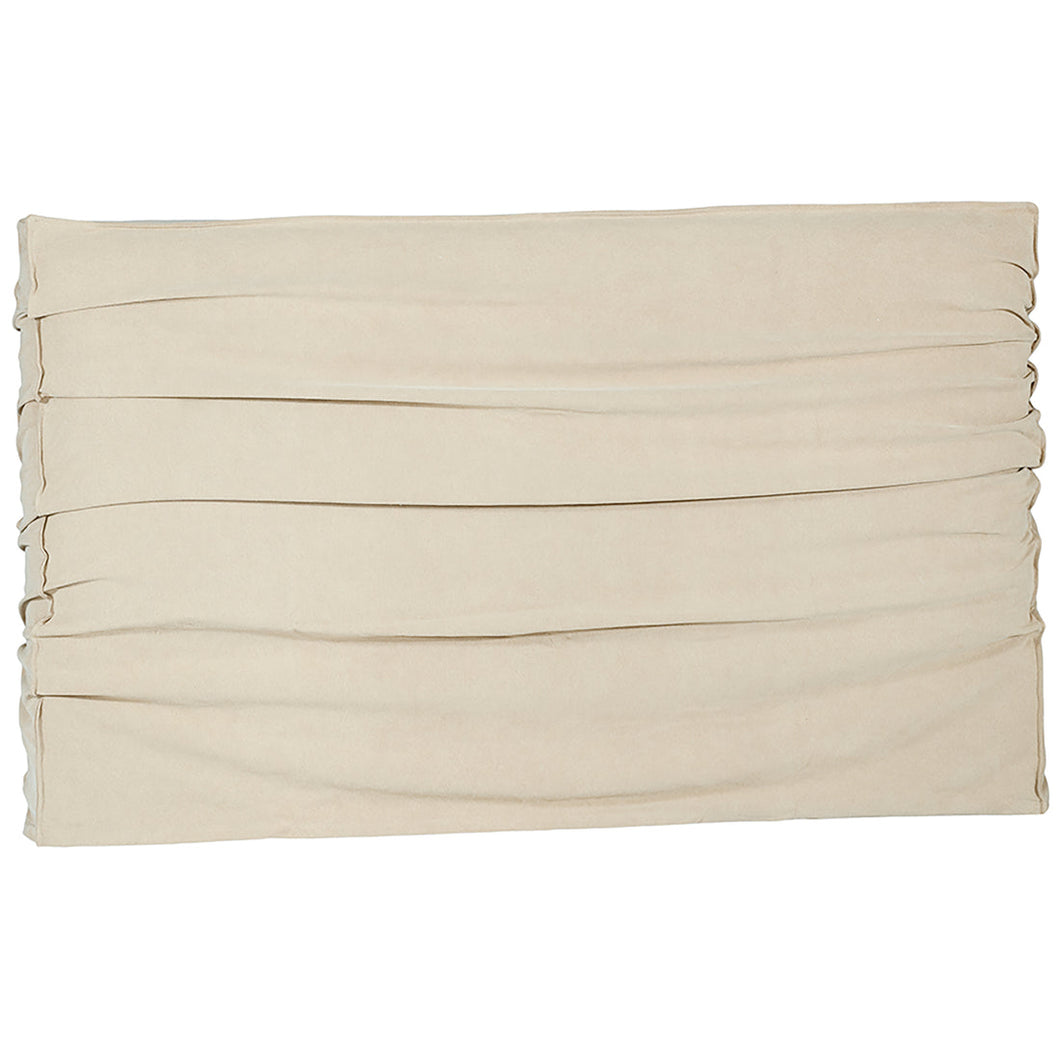 Zulu upholstered linen bedhead in sand by Uniqwa, Magnolia Lane