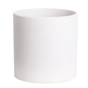 Ceramic Cylinder Pot-H20 | Matte White - Magnolia Lane