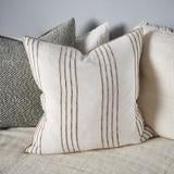 Eadie Rockpool Linen Cushion | White/Organic Stripe | Magnolia Lane