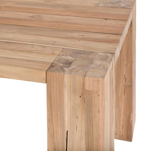 Indoor and outdoor timber dining table, Hamali Block Dining Table by Uniqwa  Collections available through Magnolia Lane 9