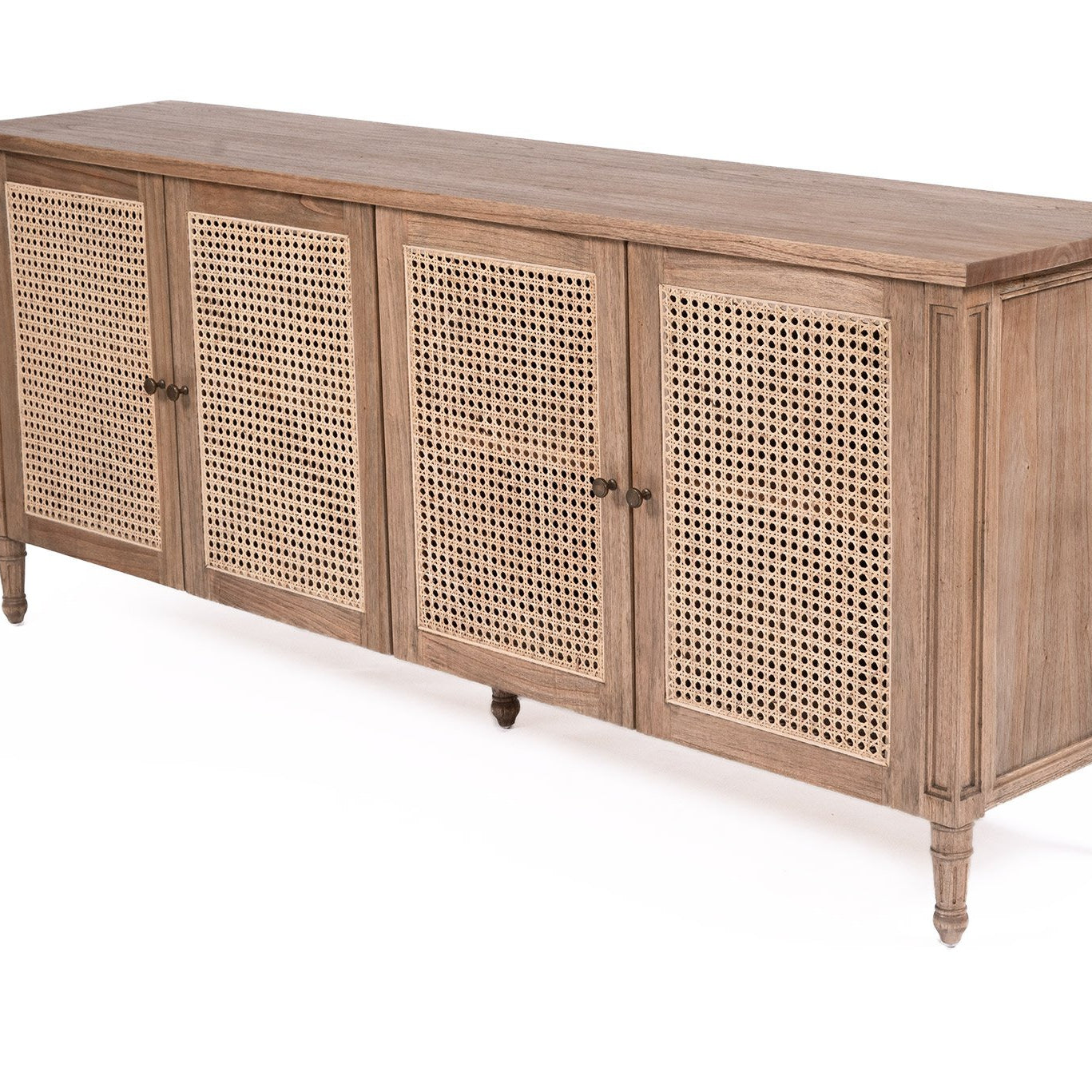 Plantation Four Door Sideboard | Weathered Oak - Magnolia Lane