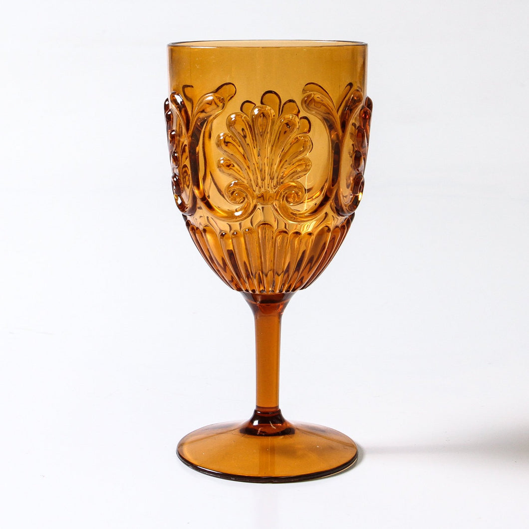 Flemington Acrylic Wine Glass S2 | Amber - Indigo Love Collectors - Magnolia Lane
