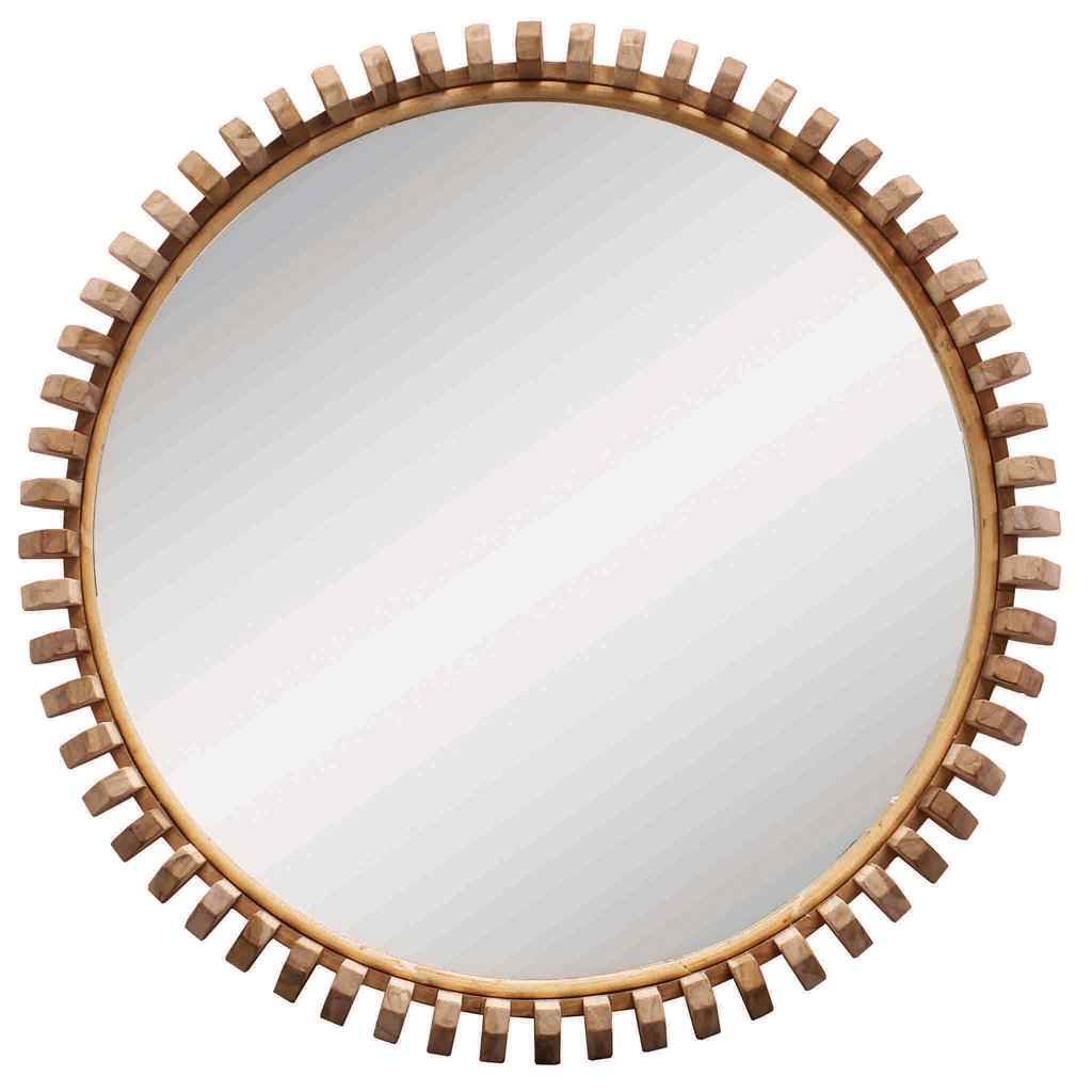Lindi Round Mirrors | Natural Oak - Uniqwa Collections - Magnolia Lane