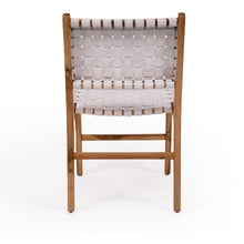 Load image into Gallery viewer, Woven leather dining chair in White, Magnolia Lane 5
