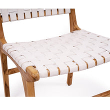Load image into Gallery viewer, Woven leather dining chair in White, Magnolia Lane 6