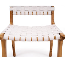 Load image into Gallery viewer, Woven leather dining chair in White, Magnolia Lane 7