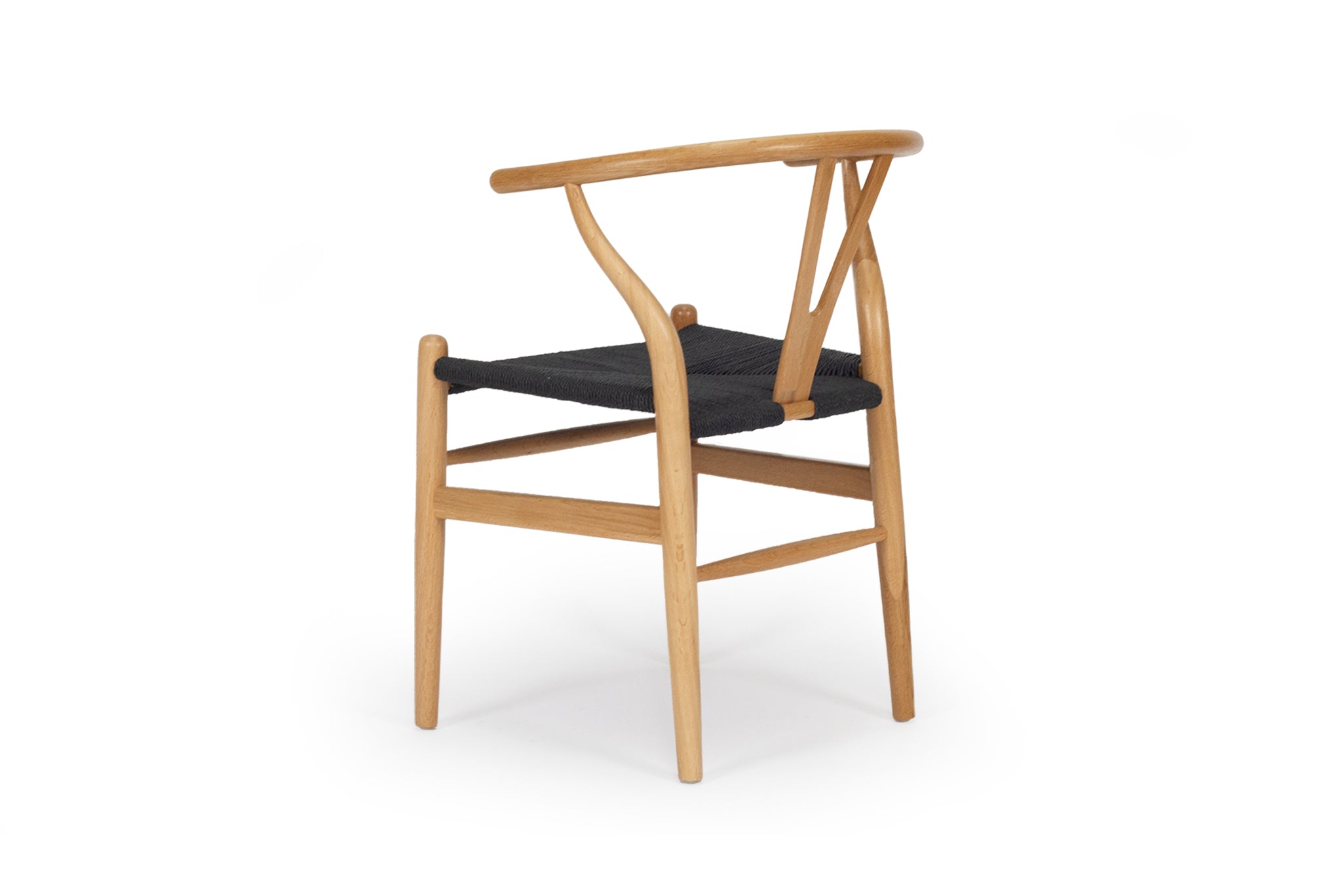 Wishbone Designer Chair | Natural Oak/Black Cord
