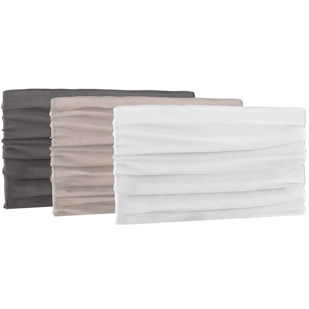 Zulu upholstered linen bedhead in various colourways by Uniqwa, Magnolia Lane