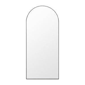 Bjorn Arch Floor Mirror in black – arched full-length mirror with minimalist design, enhances light and space in modern entryways, bedrooms, or living areas-Magnolia Lane