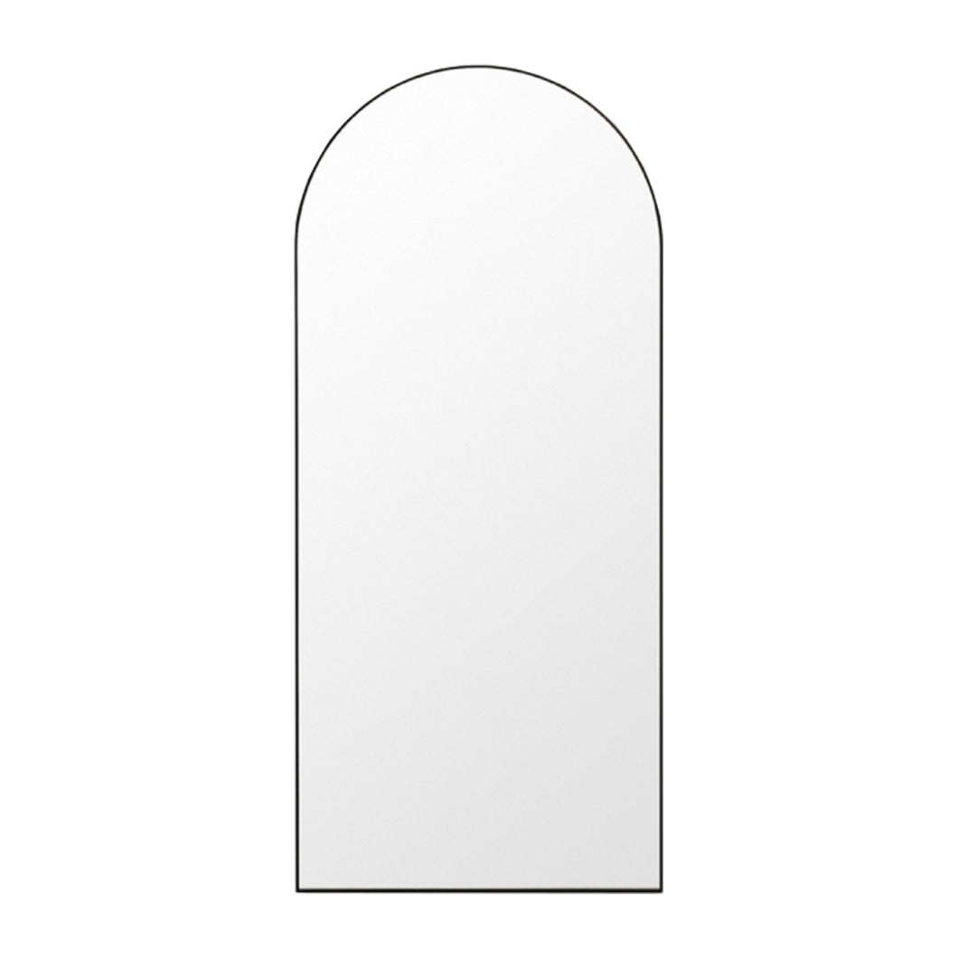 Bjorn Arch Floor Mirror in black – arched full-length mirror with minimalist design, enhances light and space in modern entryways, bedrooms, or living areas-Magnolia Lane