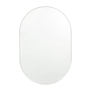 Bjorn Oval Mirror Bright White-Magnolia Lane