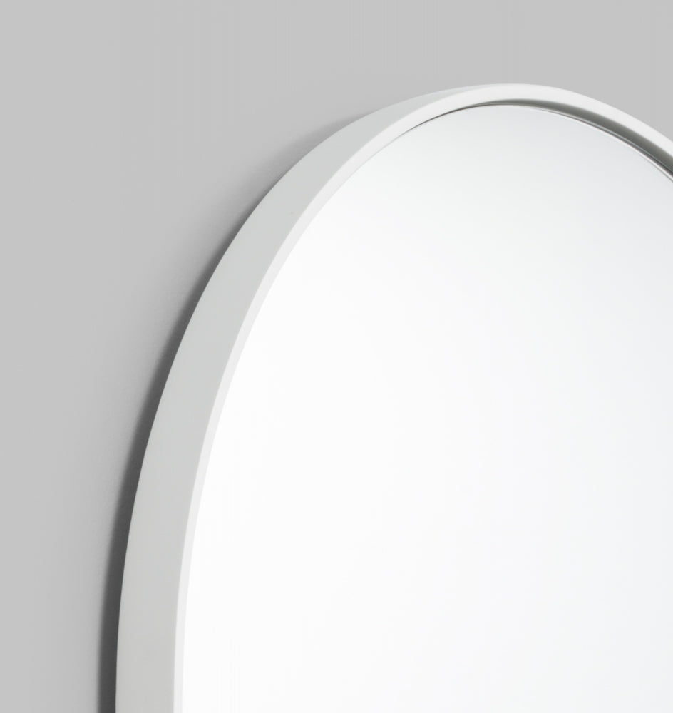 Bjorn Oval Mirror Bright White-Magnolia Lane