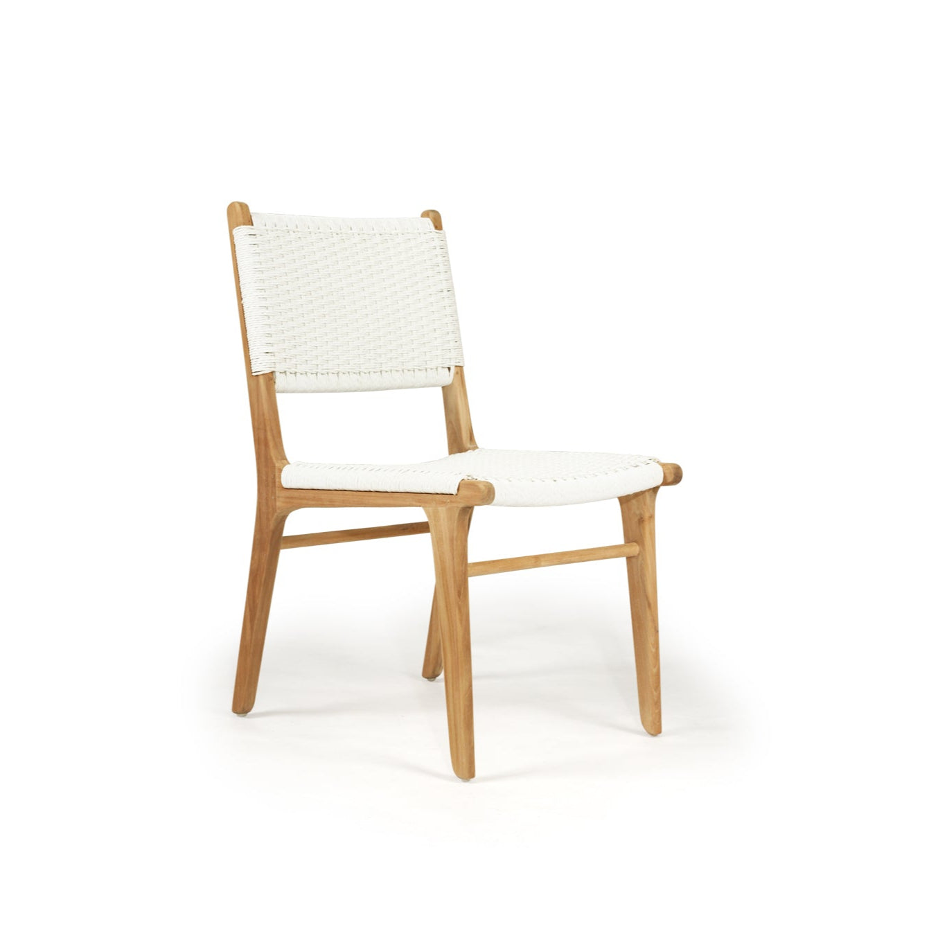 Cable Beach full outdoor teak and woven dining chair, Magnolia Lane Sunshine Coast