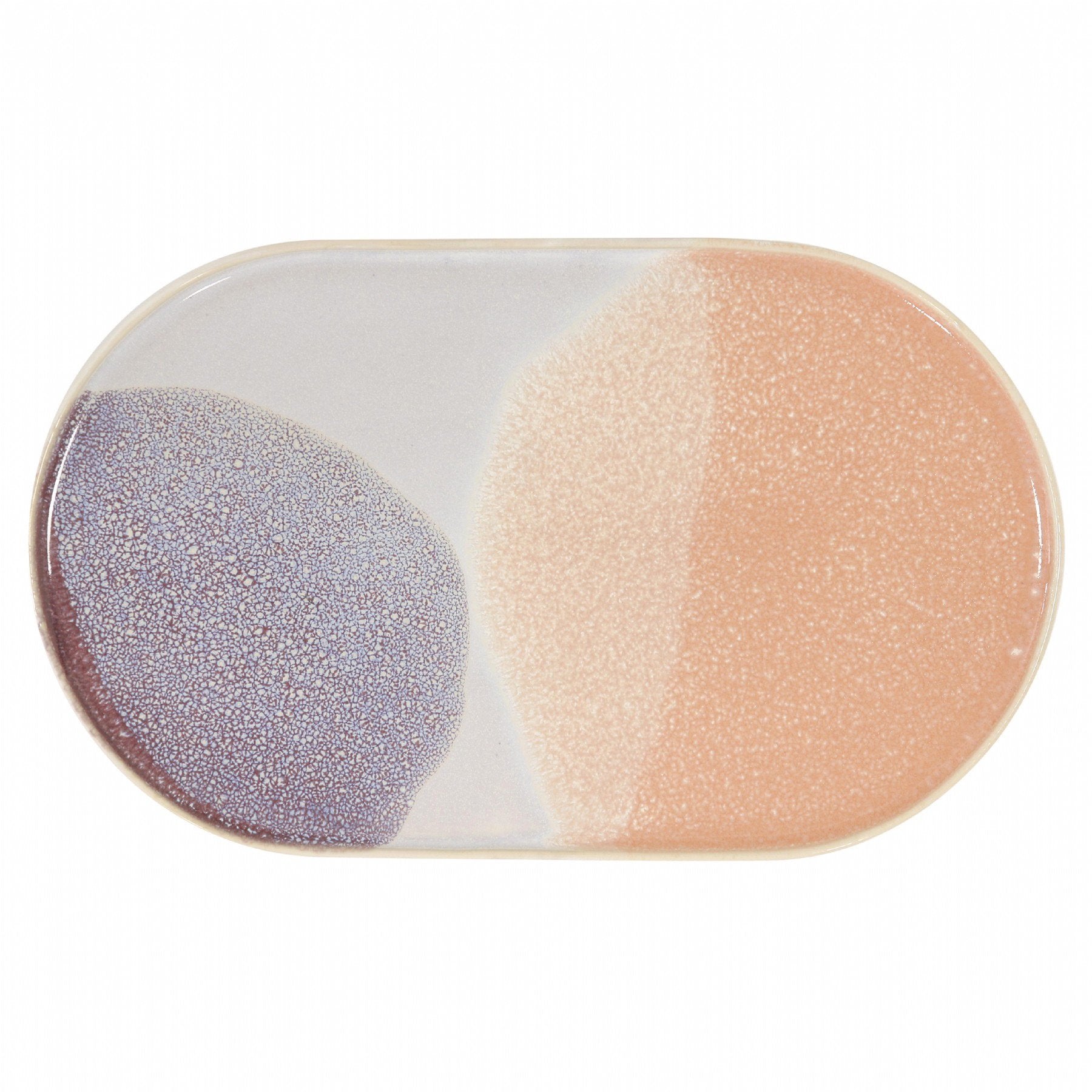 Ceramic 80's Oval Dinner Plate 6 Pink/Lilac - Magnolia Lane
