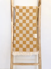 Load image into Gallery viewer, Checker turkish towel in mustard, Magnolia Lane bathroom accessories