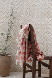 Checker turkish towel in peppa, Magnolia Lane pool side style