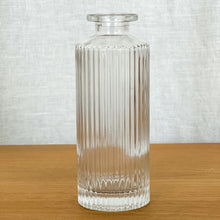 Load image into Gallery viewer, Clear glass bud vase with ribbed design, Magnolia Lane table decor