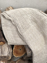 Load image into Gallery viewer, Clover hand loomed linen throw, Magnolia Lane textured linen homewares