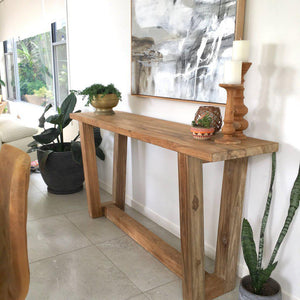 Elang Smooth Console in Rustic Finish - Magnolia Lane