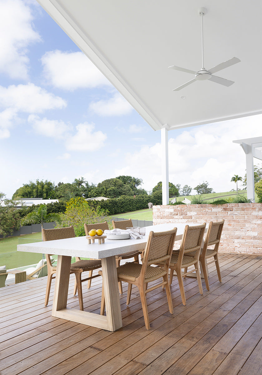 eterrazzo elkstone dining table,  Magnolia Lane coastal outdoor living