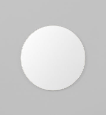 Flynn Round Mirror | White