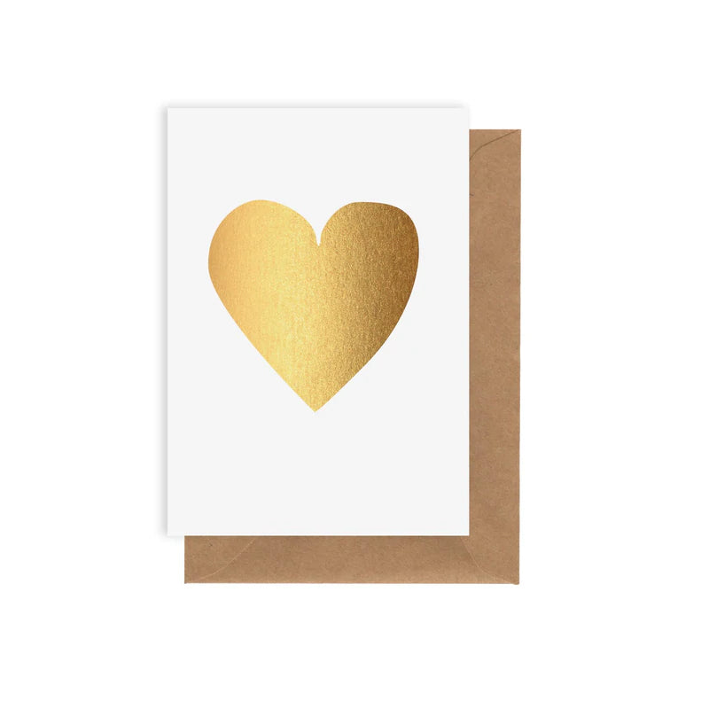 Gold Heart Greeting Card, Magnolia Lane