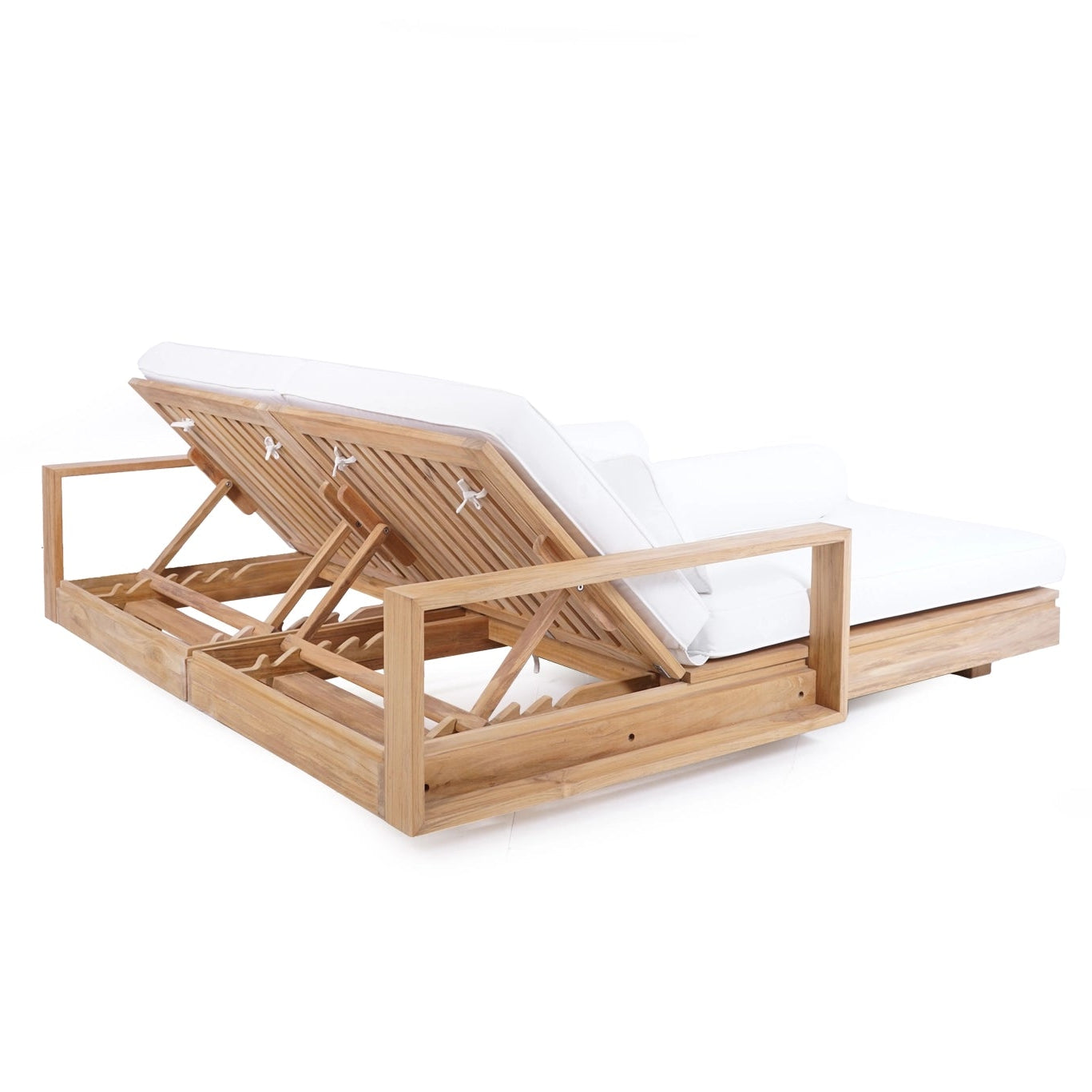 Harbour Island double outdoor sun lounger with arm rests, magnolia lane poolside furniture 5