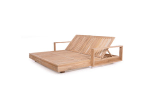 Harbour Island double outdoor sun lounger with arm rests, magnolia lane poolside furniture 2