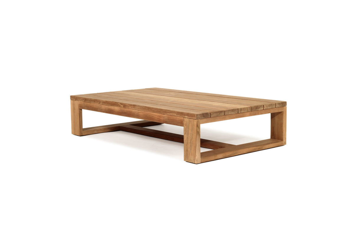 Harbour Island Outdoor Coffee Table in Low, front angle view.