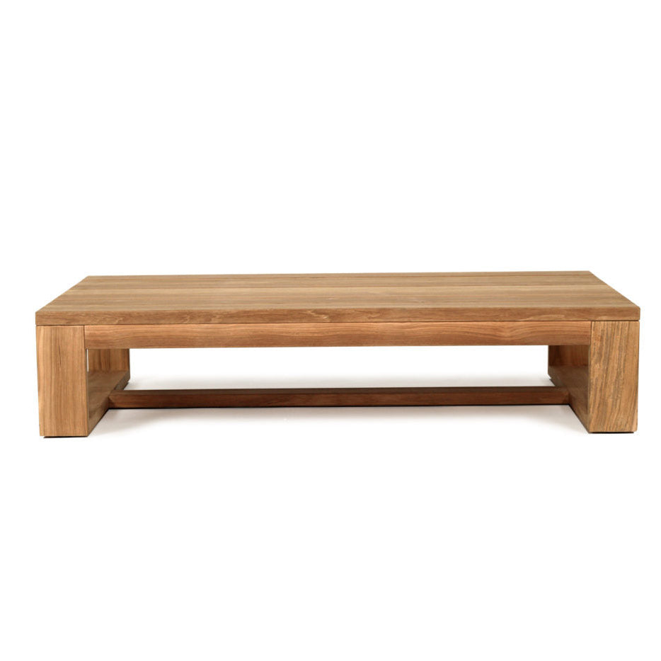 Harbour Island Outdoor Coffee Table in Low, front view.