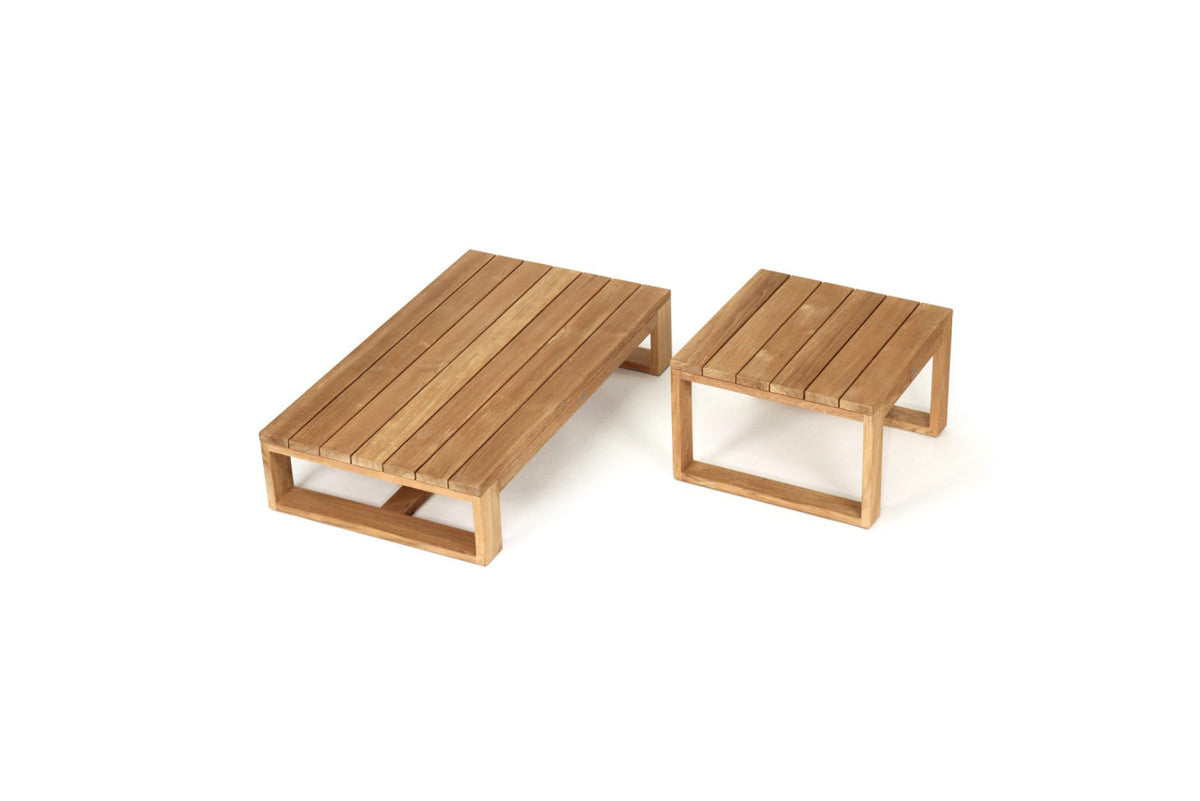 Harbour Island Outdoor Coffee Table in Low, shown with coordinating furniture.