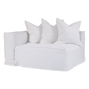 Hendrix Sofa | One Seater Left Hand Arm | White - Magnolia Lane