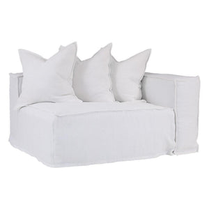 Hendrix Sofa | One Seater Right Hand Arm | White - Magnolia Lane