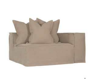 Hendrix Modular Sofa | One Seater | Right Hand Arm | Oatmeal