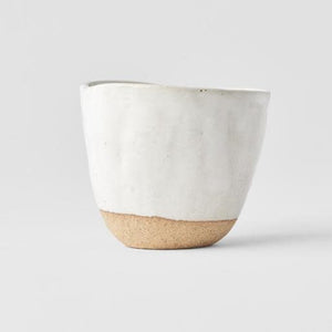 Lopsided Tea-mug - Small S2 | White & Bisque-Made in Japan-Magnolia Lane