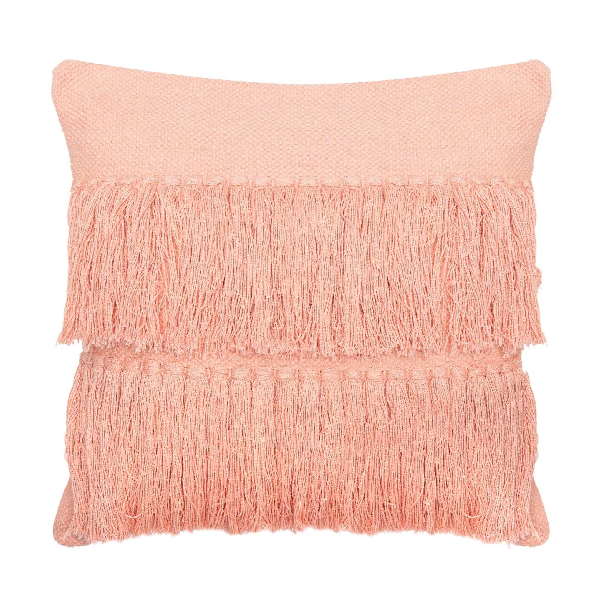 Bangs Fringed Cushion Square | Pink - Magnolia Lane