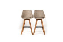 Load image into Gallery viewer, Beach House Outdoor counter kitchen stool - Set of Two | Mushroom - Magnolia Lane