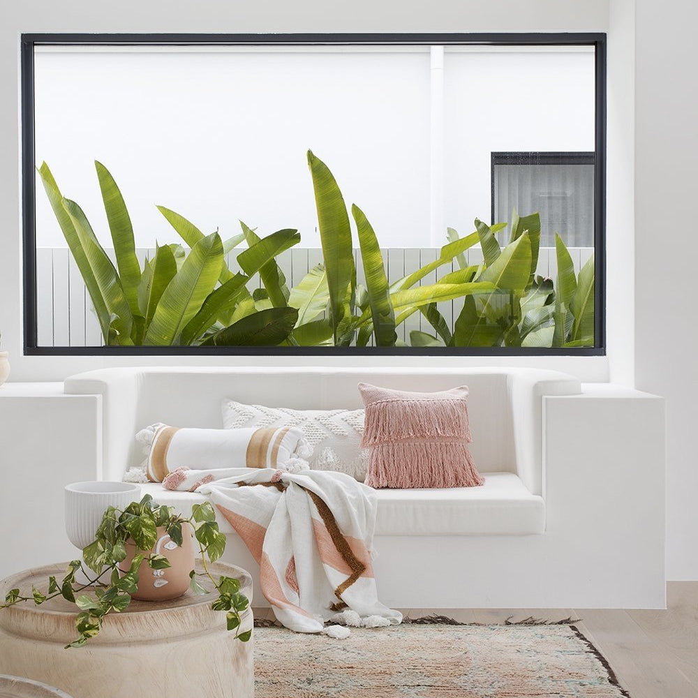 Bangs Fringed Cushion Square | Pink - Magnolia Lane