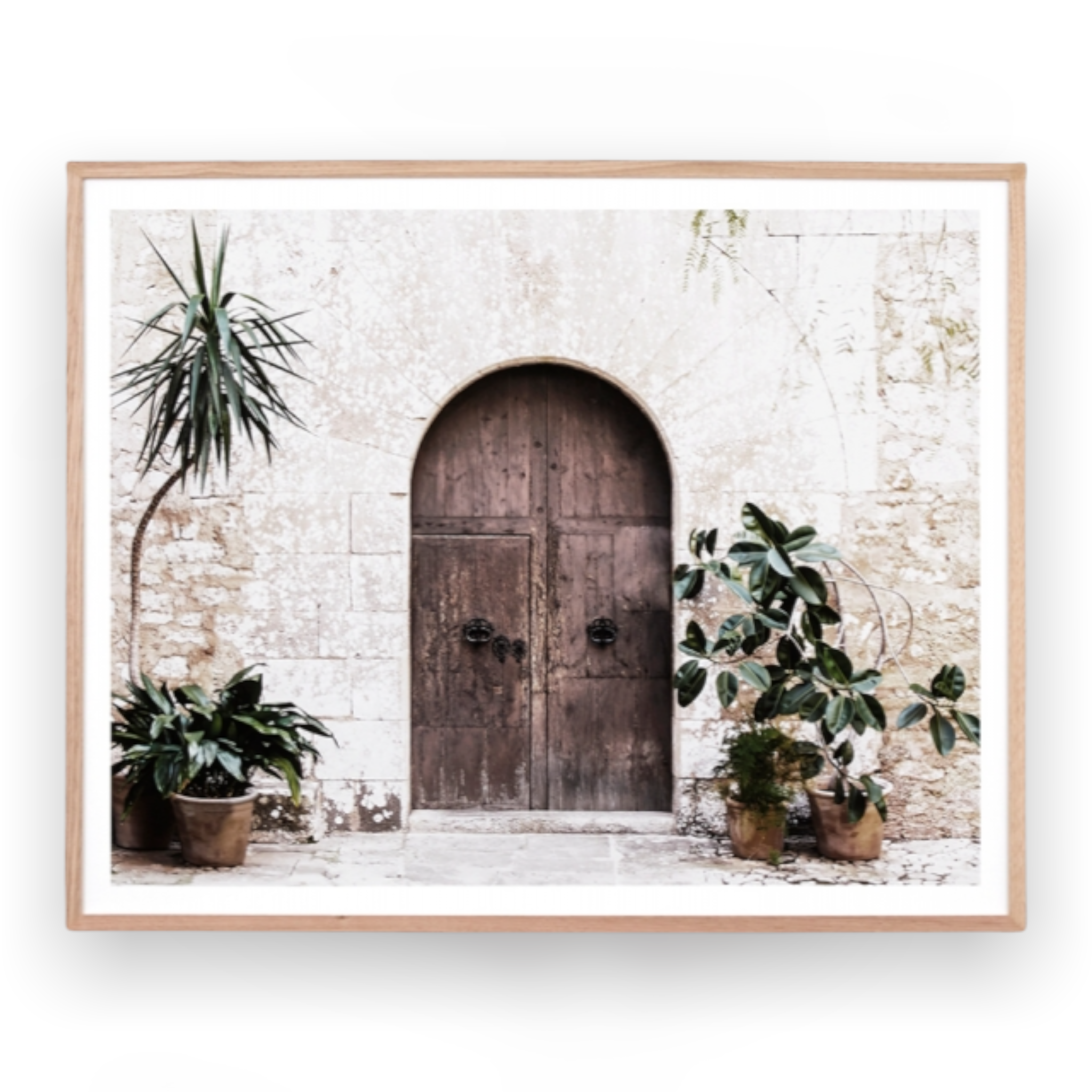 Villa Door Natural Framed Print-Magnolia Lane